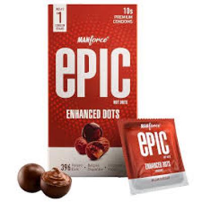 Manforce Epic Hot Dots | Enhanced Dots for Heightened Pleasure | Belgian Chocolate